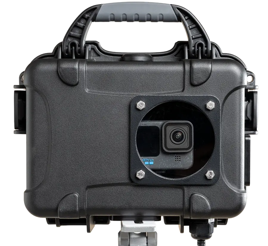Weatherproof housing with GoPro