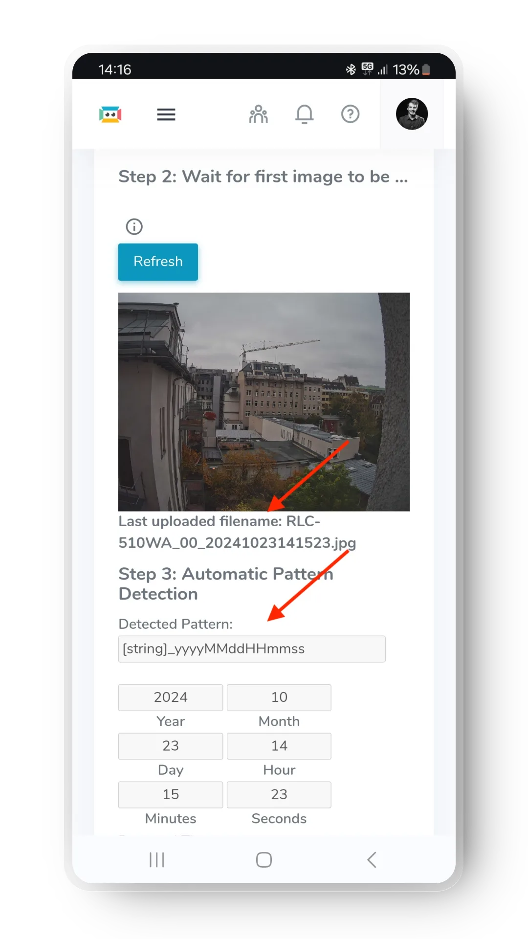 Automatic day and time recognition in TimelapseRobot.